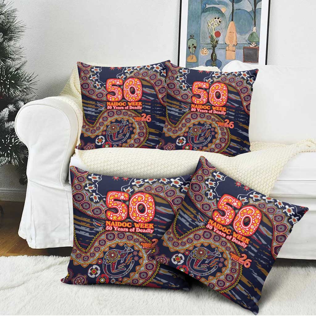 Adelaide Crows NAIDOC Week 2026 Pillow Cover Australian Aboriginal Dot Art Dreamtime Pattern Style