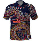 Adelaide Crows NAIDOC Week 2026 Polo Shirt Australian Aboriginal Dot Art Dreamtime Pattern Style