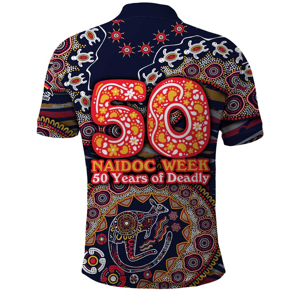 Adelaide Crows NAIDOC Week 2026 Polo Shirt Australian Aboriginal Dot Art Dreamtime Pattern Style