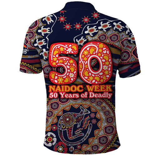 Adelaide Crows NAIDOC Week 2026 Polo Shirt Australian Aboriginal Dot Art Dreamtime Pattern Style