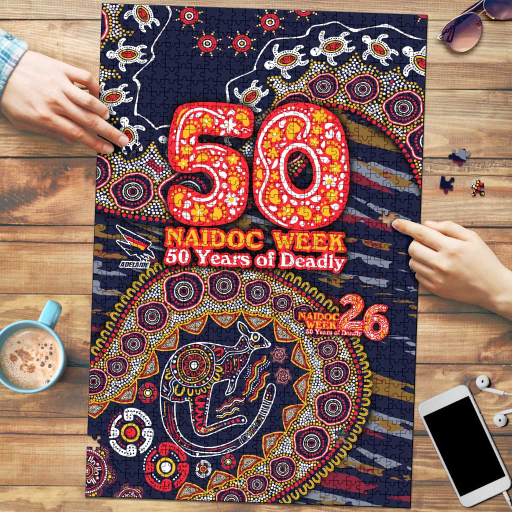 Adelaide Crows NAIDOC Week 2026 Puzzle Australian Aboriginal Dot Art Dreamtime Pattern Style