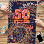 Adelaide Crows NAIDOC Week 2026 Puzzle Australian Aboriginal Dot Art Dreamtime Pattern Style