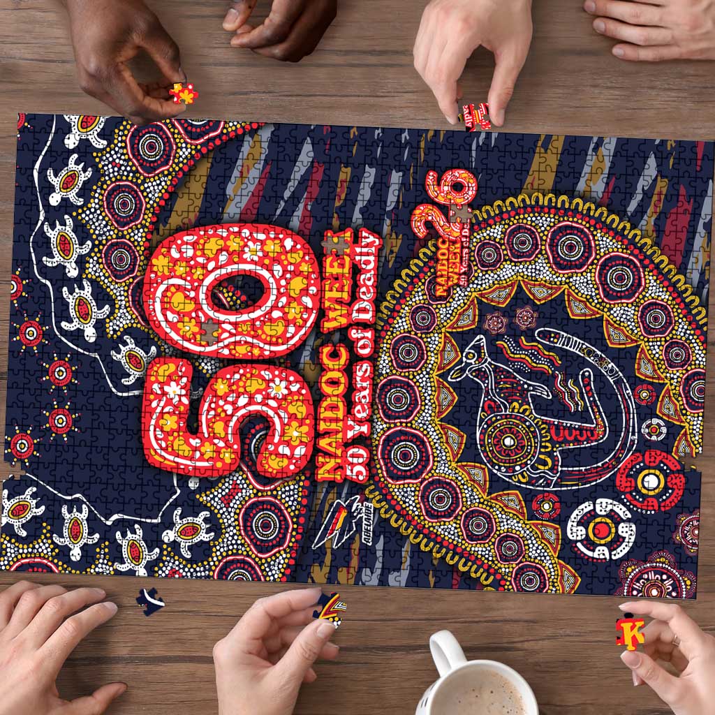 Adelaide Crows NAIDOC Week 2026 Puzzle Australian Aboriginal Dot Art Dreamtime Pattern Style