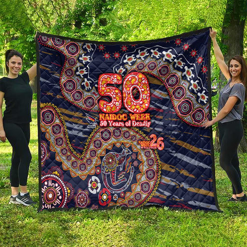 Adelaide Crows NAIDOC Week 2026 Quilt Australian Aboriginal Dot Art Dreamtime Pattern Style