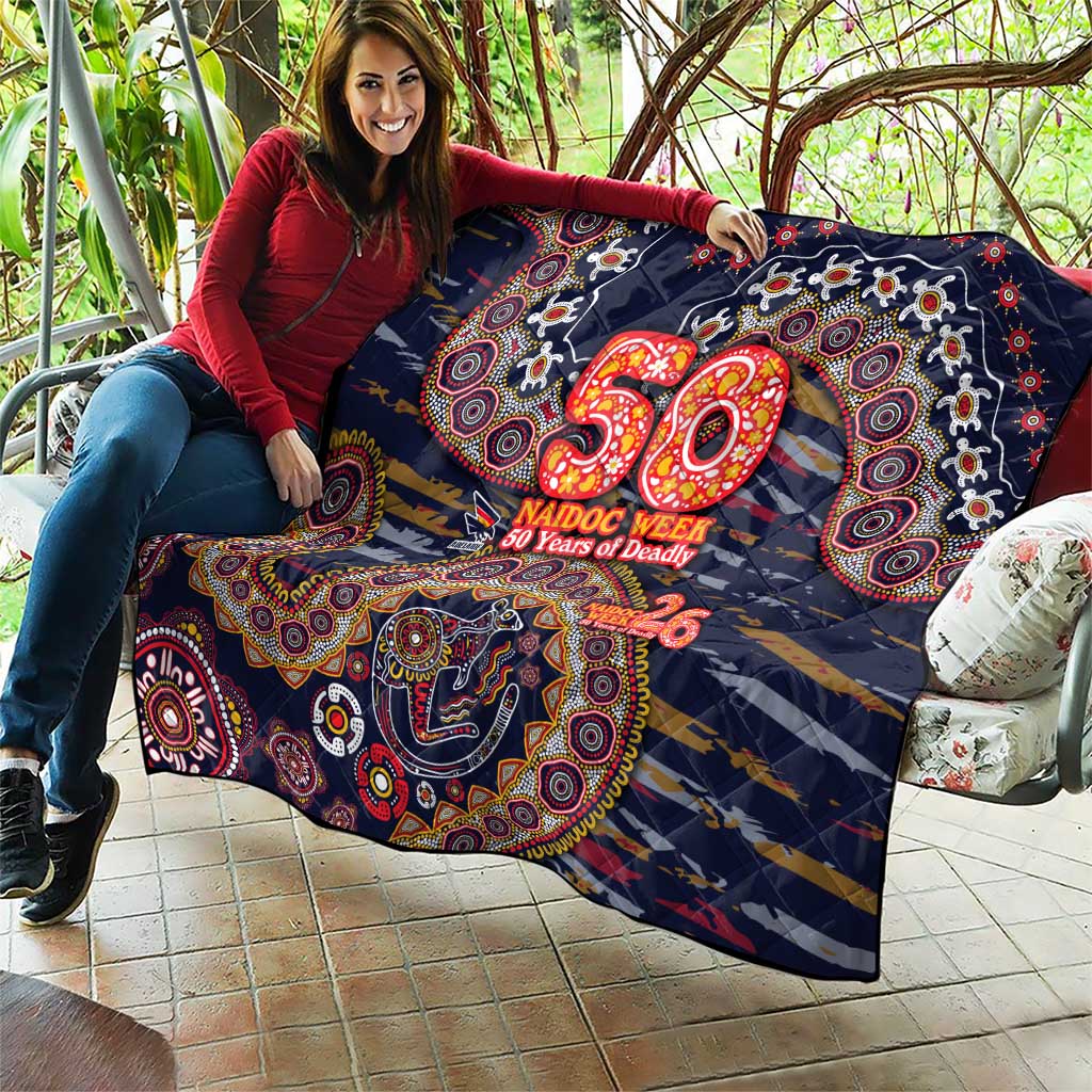 Adelaide Crows NAIDOC Week 2026 Quilt Australian Aboriginal Dot Art Dreamtime Pattern Style