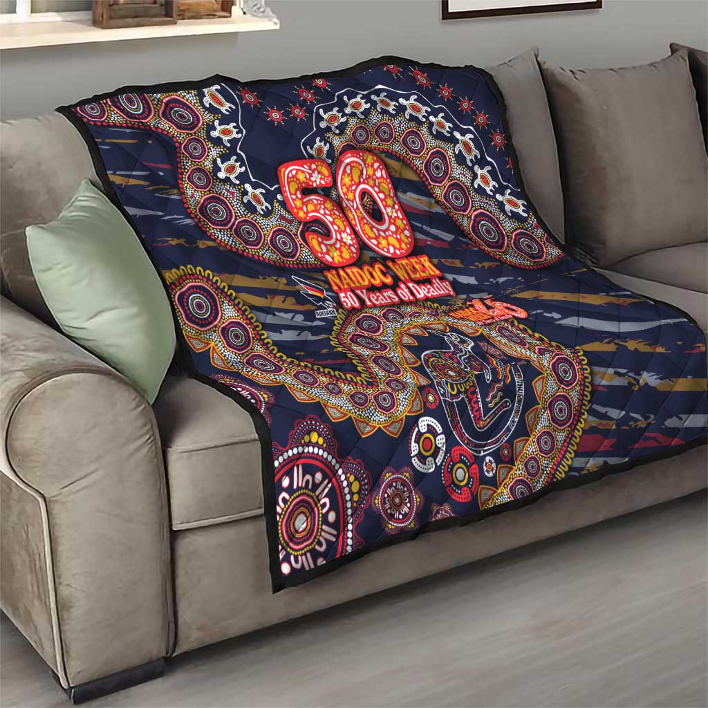 Adelaide Crows NAIDOC Week 2026 Quilt Australian Aboriginal Dot Art Dreamtime Pattern Style