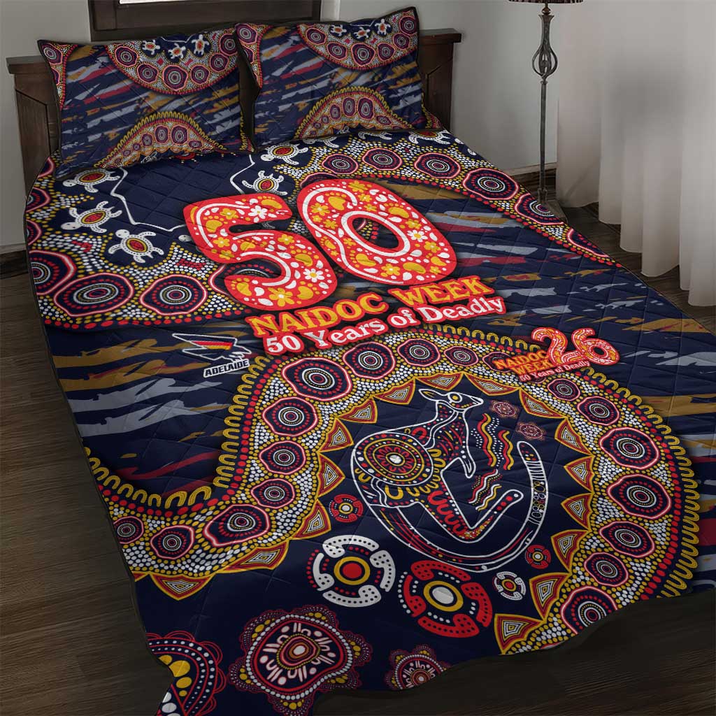 Adelaide Crows NAIDOC Week 2026 Quilt Bed Set Australian Aboriginal Dot Art Dreamtime Pattern Style