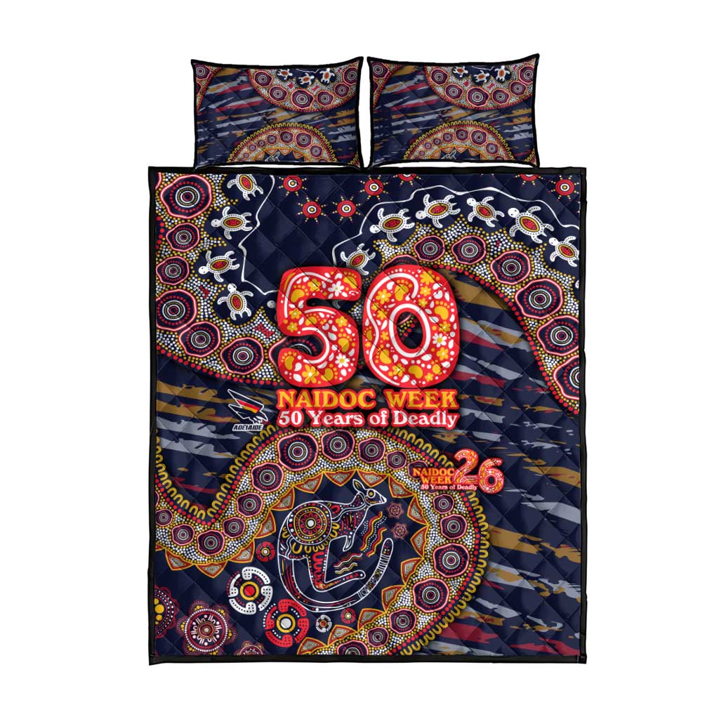 Adelaide Crows NAIDOC Week 2026 Quilt Bed Set Australian Aboriginal Dot Art Dreamtime Pattern Style