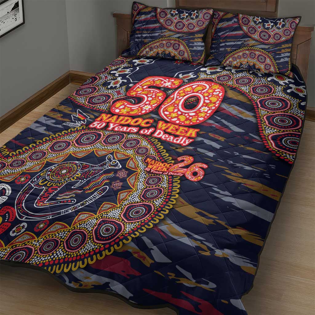 Adelaide Crows NAIDOC Week 2026 Quilt Bed Set Australian Aboriginal Dot Art Dreamtime Pattern Style