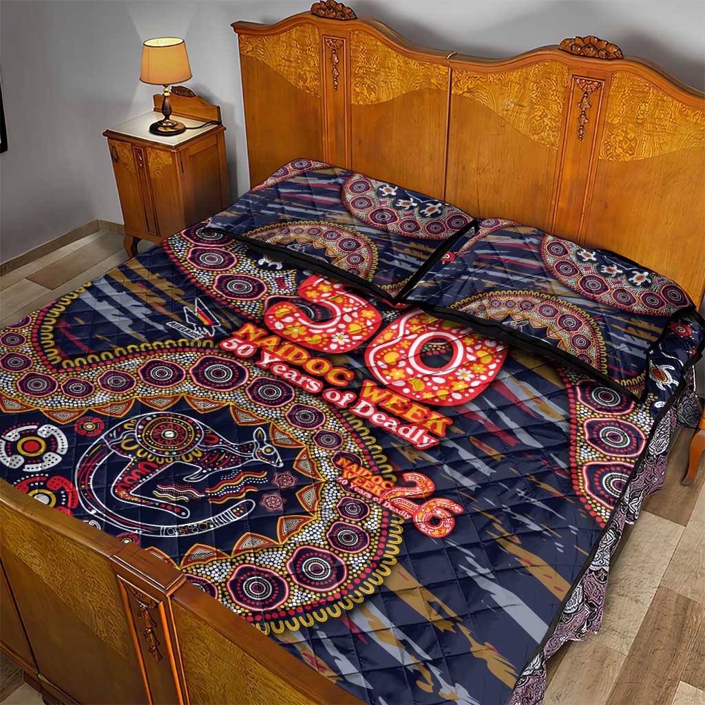 Adelaide Crows NAIDOC Week 2026 Quilt Bed Set Australian Aboriginal Dot Art Dreamtime Pattern Style
