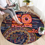 Adelaide Crows NAIDOC Week 2026 Round Carpet Australian Aboriginal Dot Art Dreamtime Pattern Style