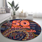 Adelaide Crows NAIDOC Week 2026 Round Carpet Australian Aboriginal Dot Art Dreamtime Pattern Style