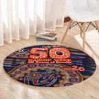 Adelaide Crows NAIDOC Week 2026 Round Carpet Australian Aboriginal Dot Art Dreamtime Pattern Style