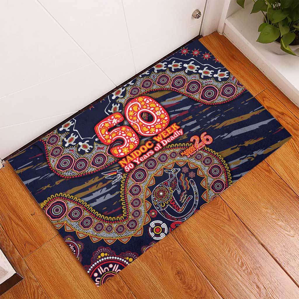 Adelaide Crows NAIDOC Week 2026 Rubber Doormat Australian Aboriginal Dot Art Dreamtime Pattern Style
