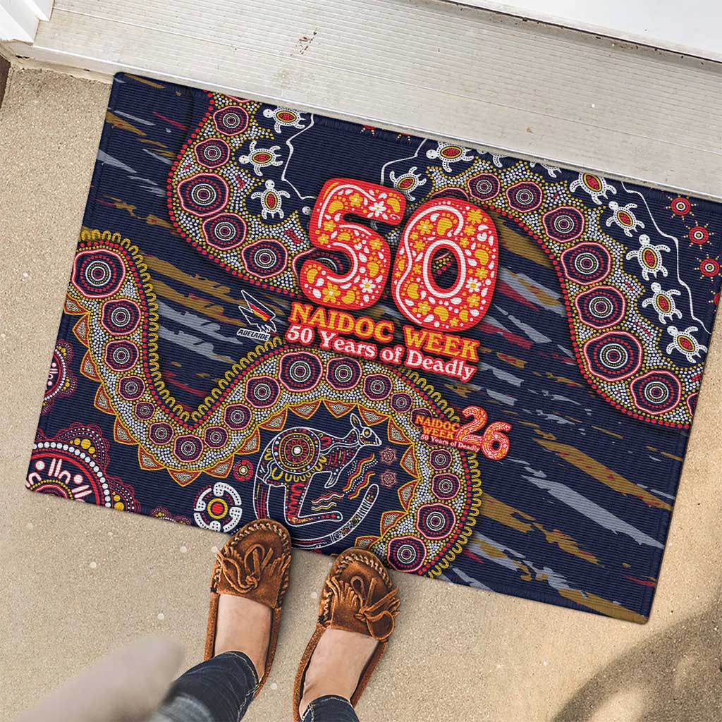 Adelaide Crows NAIDOC Week 2026 Rubber Doormat Australian Aboriginal Dot Art Dreamtime Pattern Style