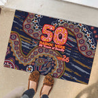 Adelaide Crows NAIDOC Week 2026 Rubber Doormat Australian Aboriginal Dot Art Dreamtime Pattern Style