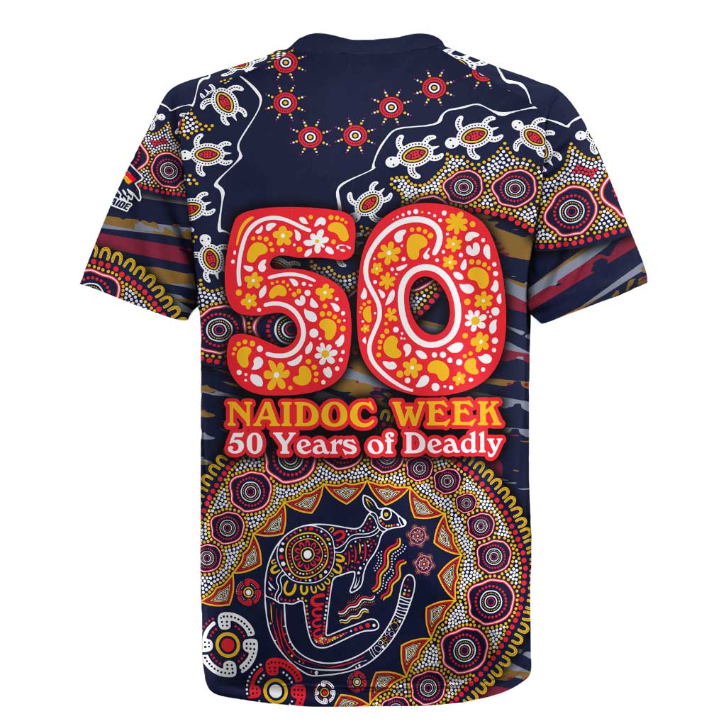 Adelaide Crows NAIDOC Week 2026 Rugby Jersey Australian Aboriginal Dot Art Dreamtime Pattern Style