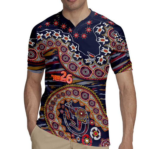 Adelaide Crows NAIDOC Week 2026 Rugby Jersey Australian Aboriginal Dot Art Dreamtime Pattern Style