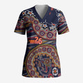 Adelaide Crows NAIDOC Week 2026 Scrub Top Australian Aboriginal Dot Art Dreamtime Pattern Style