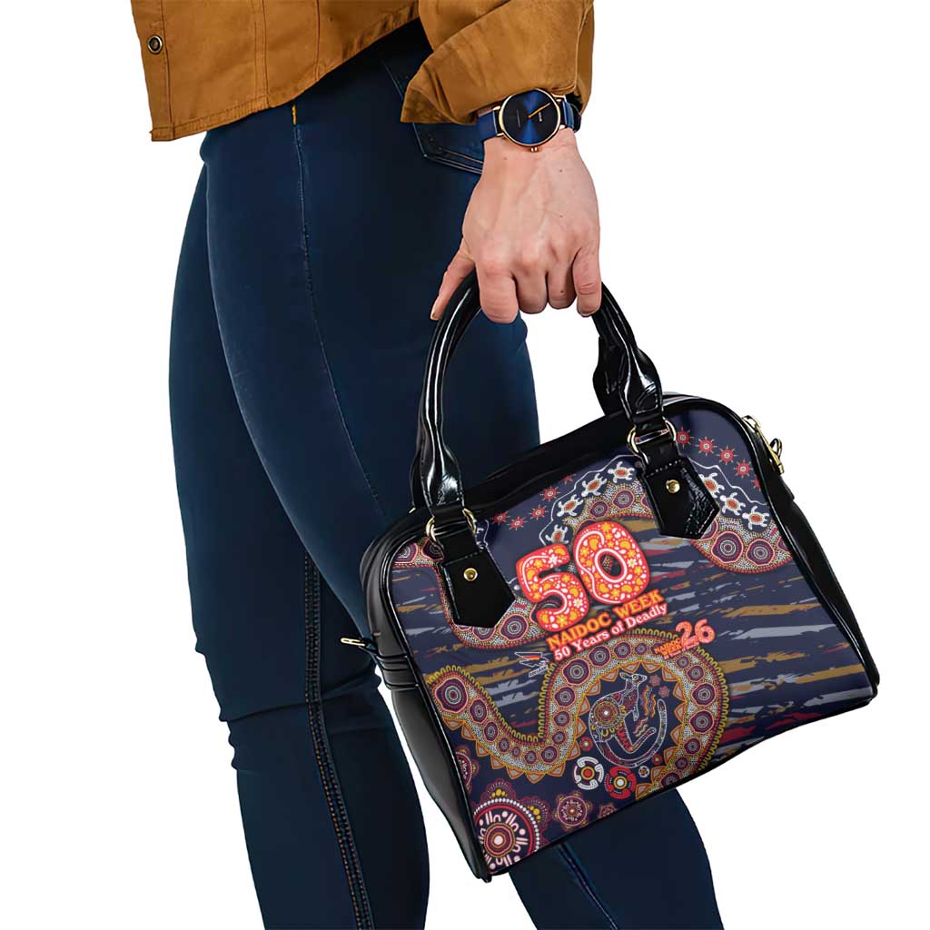 Adelaide Crows NAIDOC Week 2026 Shoulder Handbag Australian Aboriginal Dot Art Dreamtime Pattern Style