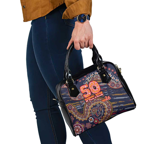 Adelaide Crows NAIDOC Week 2026 Shoulder Handbag Australian Aboriginal Dot Art Dreamtime Pattern Style