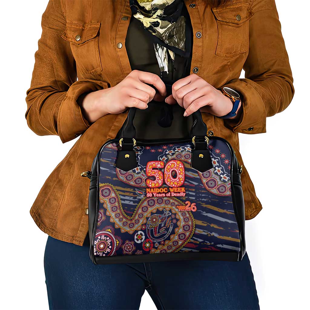 Adelaide Crows NAIDOC Week 2026 Shoulder Handbag Australian Aboriginal Dot Art Dreamtime Pattern Style