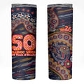 Adelaide Crows NAIDOC Week 2026 Skinny Tumbler Australian Aboriginal Dot Art Dreamtime Pattern Style
