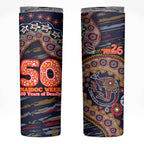 Adelaide Crows NAIDOC Week 2026 Skinny Tumbler Australian Aboriginal Dot Art Dreamtime Pattern Style