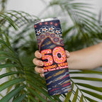 Adelaide Crows NAIDOC Week 2026 Skinny Tumbler Australian Aboriginal Dot Art Dreamtime Pattern Style