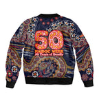 Adelaide Crows NAIDOC Week 2026 Sleeve Zip Bomber Jacket Australian Aboriginal Dot Art Dreamtime Pattern Style