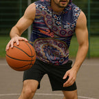 Adelaide Crows NAIDOC Week 2026 Sleeveless Hoodie Australian Aboriginal Dot Art Dreamtime Pattern Style