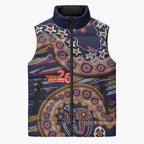 Adelaide Crows NAIDOC Week 2026 Sleeveless Puffer Jacket Australian Aboriginal Dot Art Dreamtime Pattern Style
