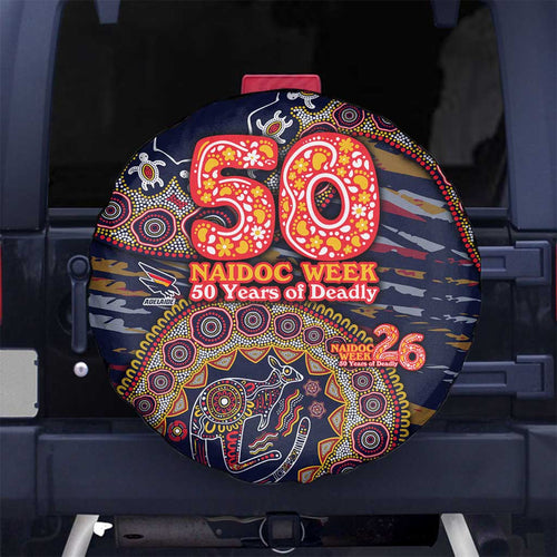 Adelaide Crows NAIDOC Week 2026 Spare Tire Cover Australian Aboriginal Dot Art Dreamtime Pattern Style