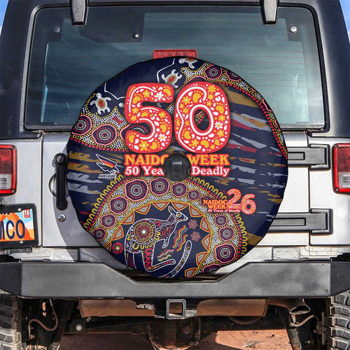 Adelaide Crows NAIDOC Week 2026 Spare Tire Cover Australian Aboriginal Dot Art Dreamtime Pattern Style