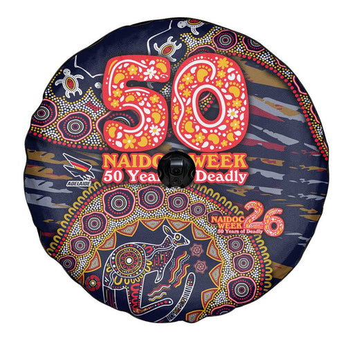 Adelaide Crows NAIDOC Week 2026 Spare Tire Cover Australian Aboriginal Dot Art Dreamtime Pattern Style