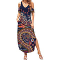 Adelaide Crows NAIDOC Week 2026 Summer Maxi Dress Australian Aboriginal Dot Art Dreamtime Pattern Style
