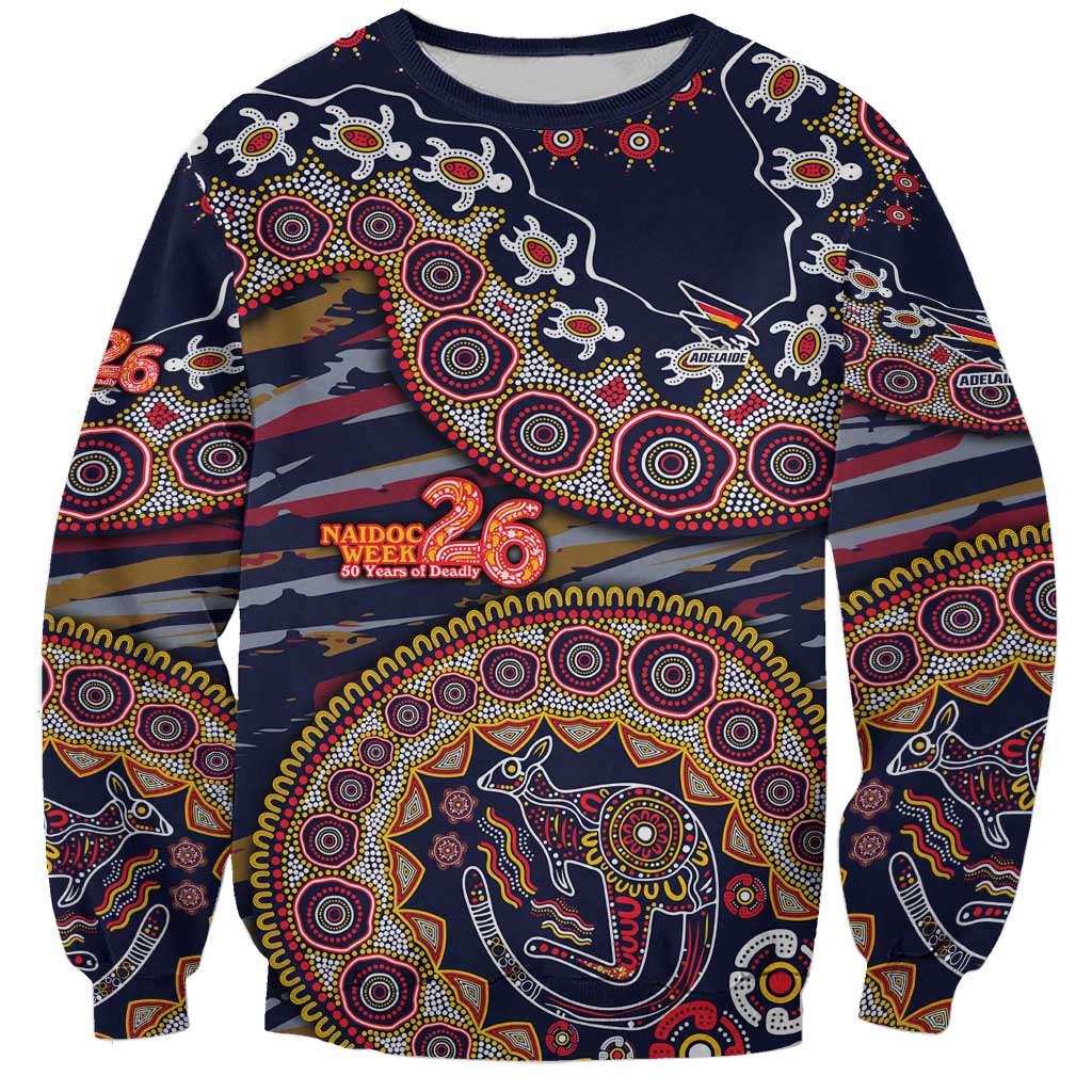 Adelaide Crows NAIDOC Week 2026 Sweatshirt Australian Aboriginal Dot Art Dreamtime Pattern Style