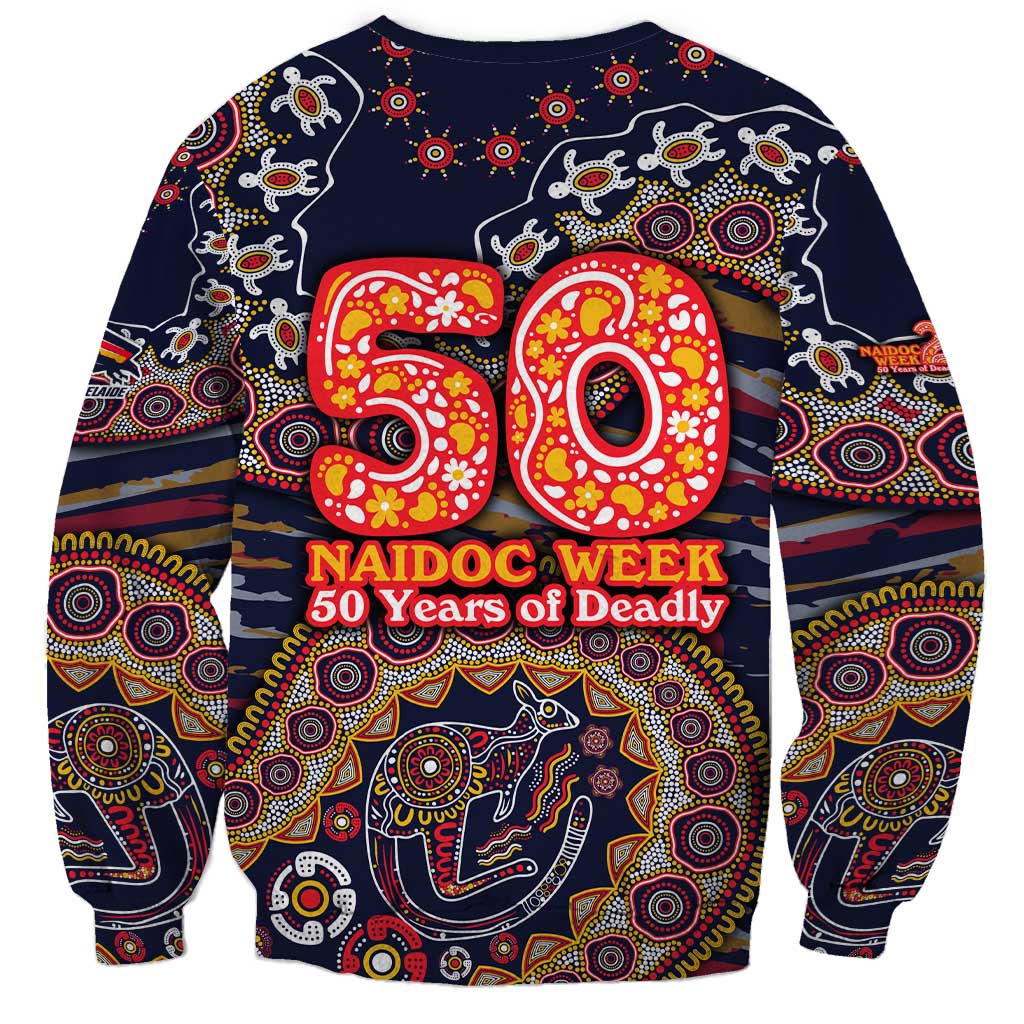 Adelaide Crows NAIDOC Week 2026 Sweatshirt Australian Aboriginal Dot Art Dreamtime Pattern Style