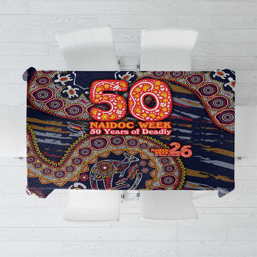 Adelaide Crows NAIDOC Week 2026 Tablecloth Australian Aboriginal Dot Art Dreamtime Pattern Style