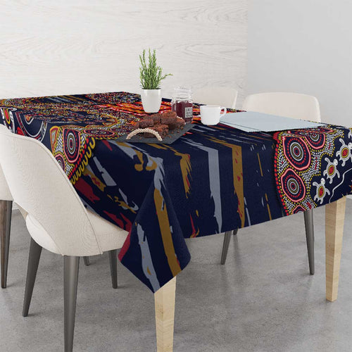 Adelaide Crows NAIDOC Week 2026 Tablecloth Australian Aboriginal Dot Art Dreamtime Pattern Style