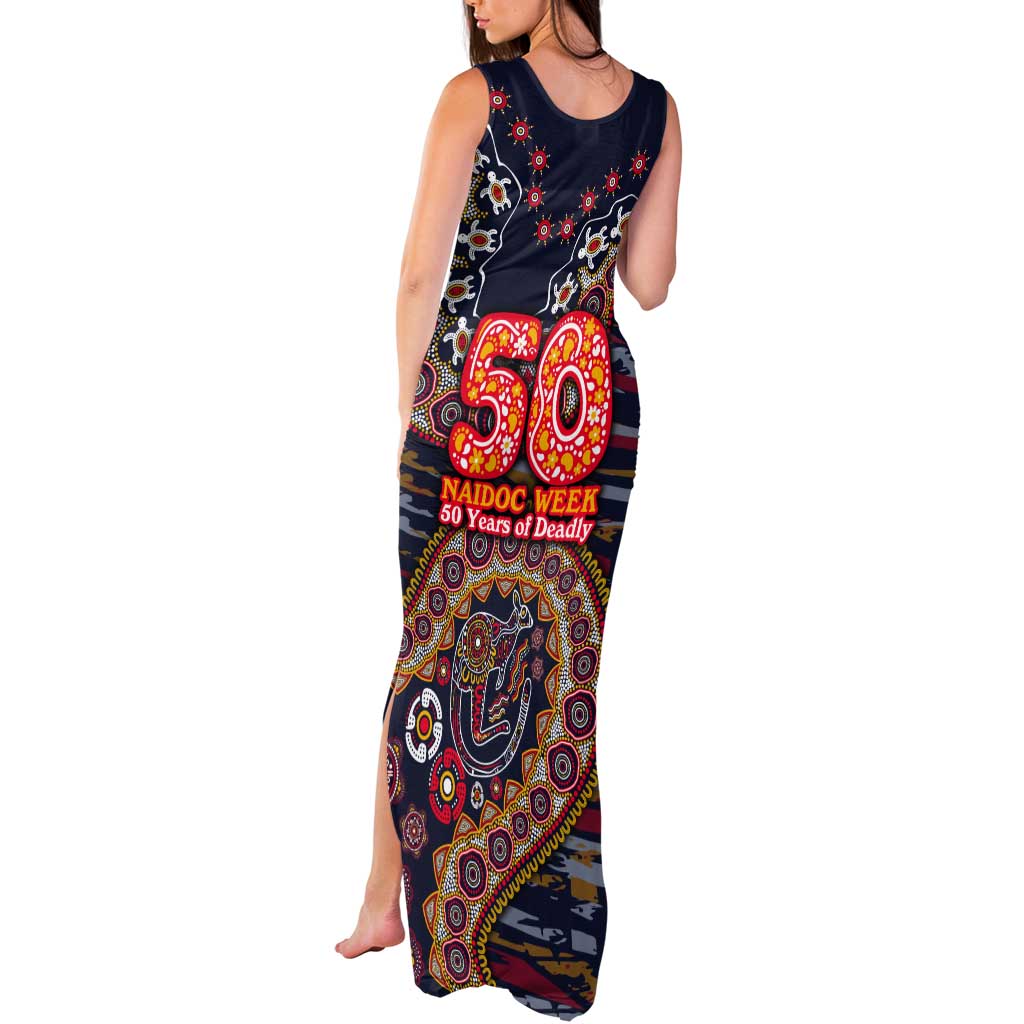 Adelaide Crows NAIDOC Week 2026 Tank Maxi Dress Australian Aboriginal Dot Art Dreamtime Pattern Style