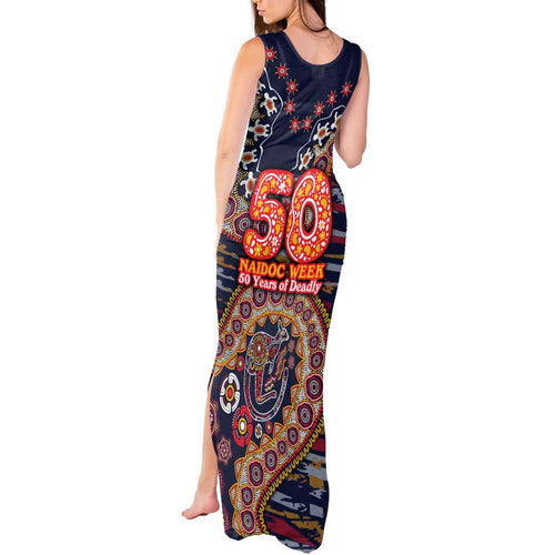 Adelaide Crows NAIDOC Week 2026 Tank Maxi Dress Australian Aboriginal Dot Art Dreamtime Pattern Style
