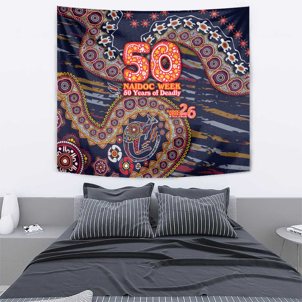 Adelaide Crows NAIDOC Week 2026 Tapestry Australian Aboriginal Dot Art Dreamtime Pattern Style