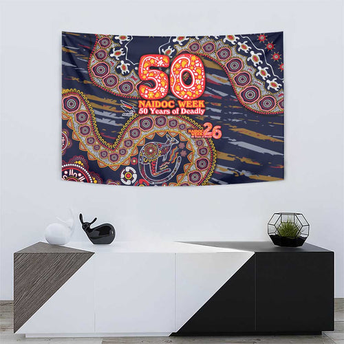 Adelaide Crows NAIDOC Week 2026 Tapestry Australian Aboriginal Dot Art Dreamtime Pattern Style