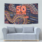 Adelaide Crows NAIDOC Week 2026 Tapestry Australian Aboriginal Dot Art Dreamtime Pattern Style