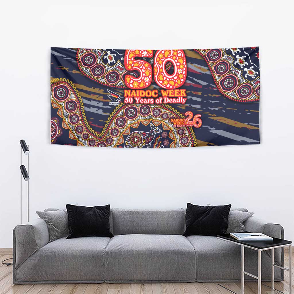 Adelaide Crows NAIDOC Week 2026 Tapestry Australian Aboriginal Dot Art Dreamtime Pattern Style