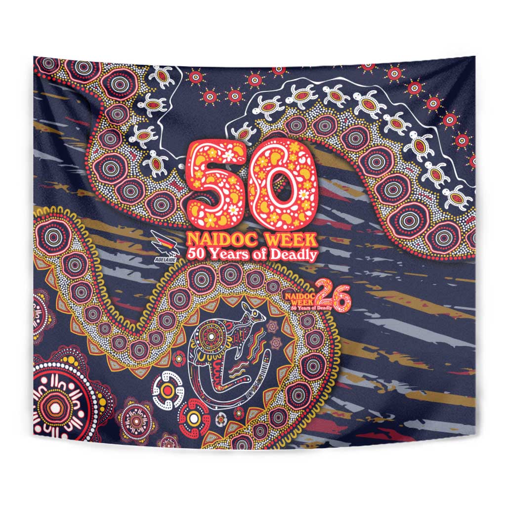 Adelaide Crows NAIDOC Week 2026 Tapestry Australian Aboriginal Dot Art Dreamtime Pattern Style