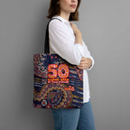 Adelaide Crows NAIDOC Week 2026 Tote Bag Australian Aboriginal Dot Art Dreamtime Pattern Style