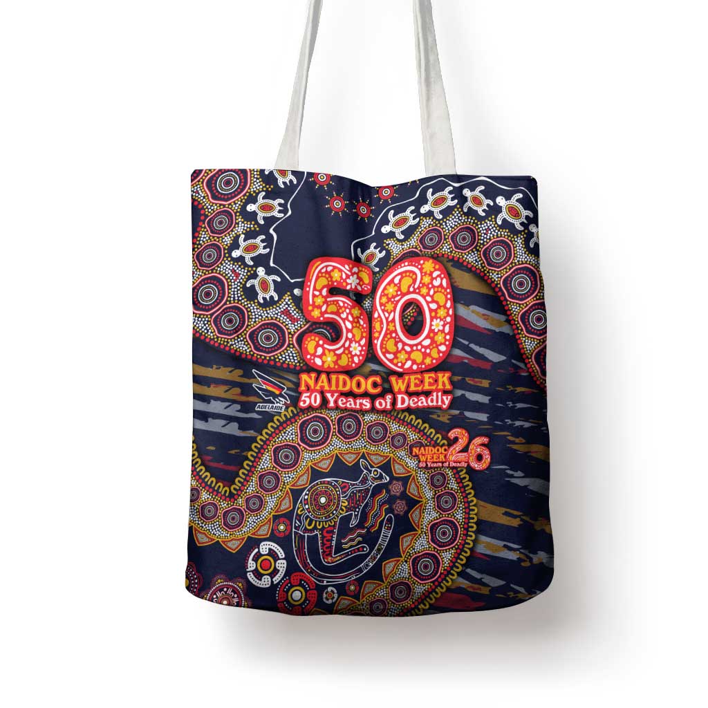 Adelaide Crows NAIDOC Week 2026 Tote Bag Australian Aboriginal Dot Art Dreamtime Pattern Style