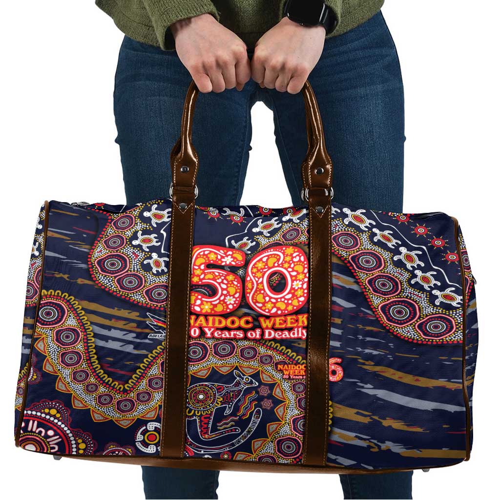Adelaide Crows NAIDOC Week 2026 Travel Bag Australian Aboriginal Dot Art Dreamtime Pattern Style